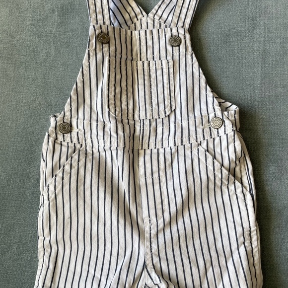 GAP Navy and White Striped Overalls & Shirt bundle - Picture 2 of 6